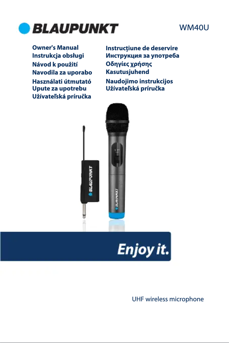 Image de la première page du manuel de l'appareil WM40U