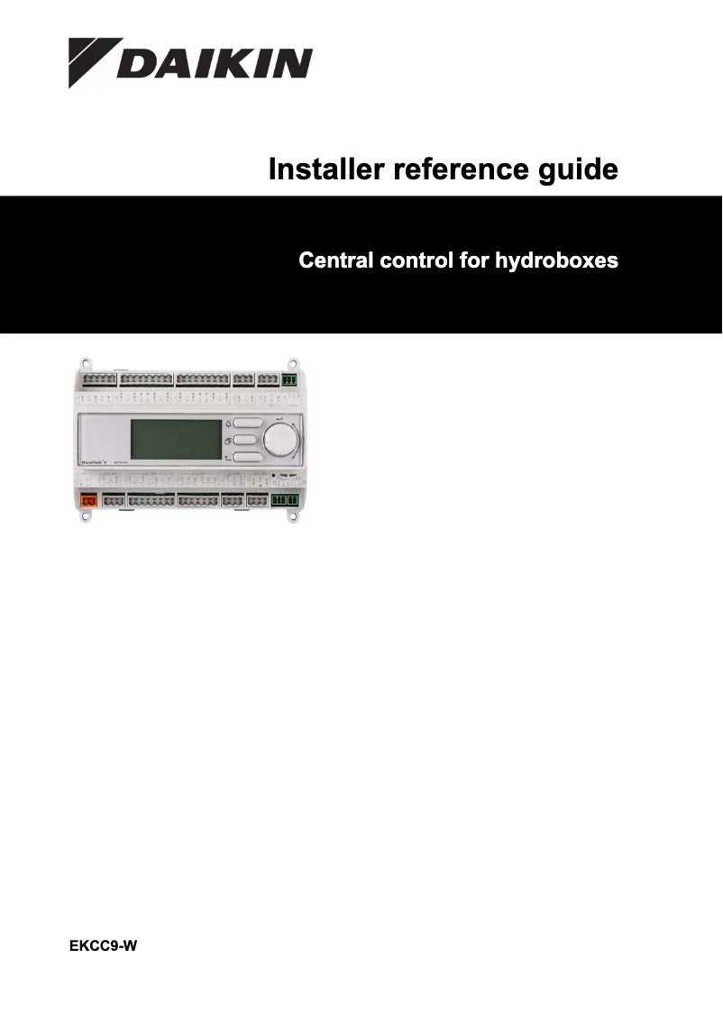 Page 1 de la notice Manuel utilisateur Daikin EKCC9