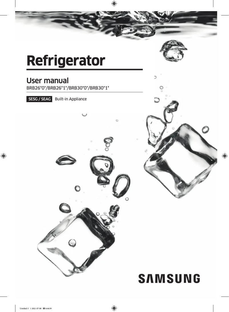 Image de la première page du manuel de l'appareil BRB26612EWW