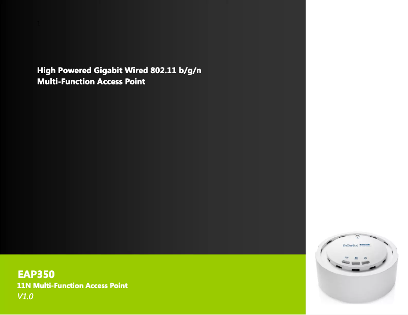 Page 1 de la notice Manuel utilisateur EnGenius EAP350