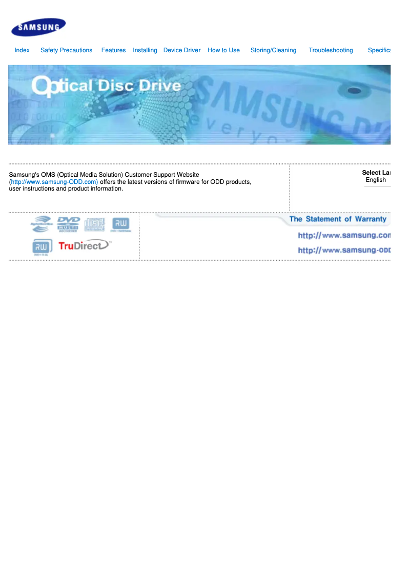 Image de la première page du manuel de l'appareil SE-S224Q