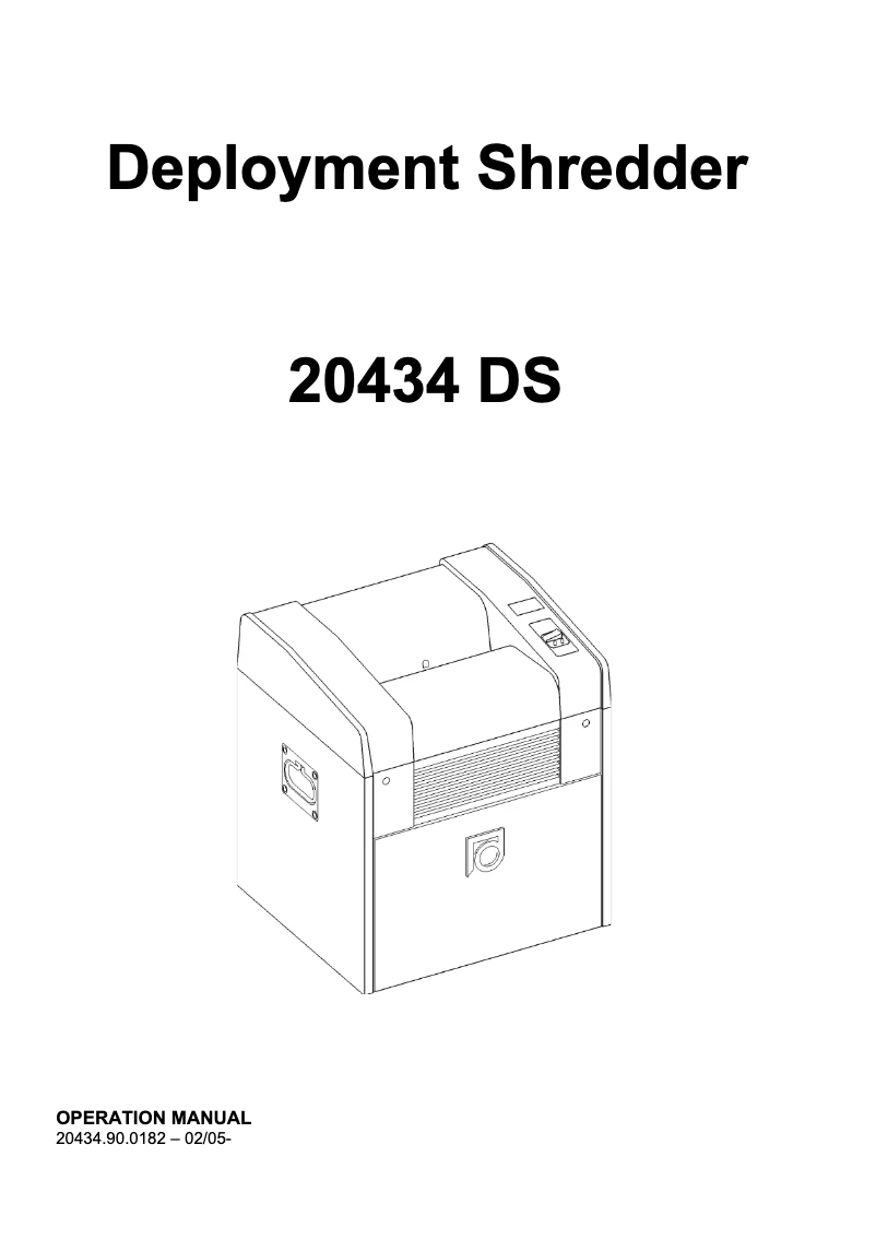 Image de la première page du manuel de l'appareil 20434 DS