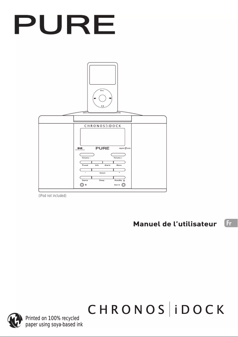 Page 1 de la notice Manuel utilisateur Pure Chronos iDock