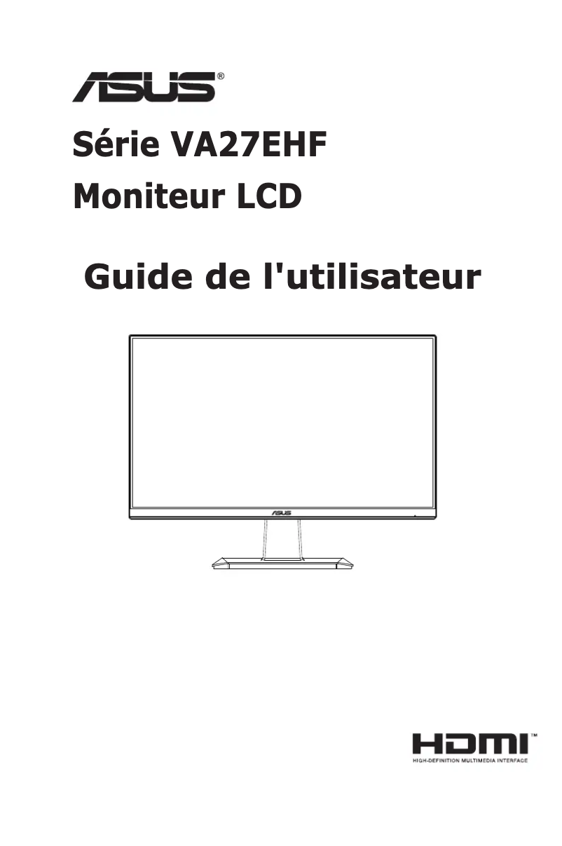 Page n°1 - Manuel utilisateur Asus VA27EHF