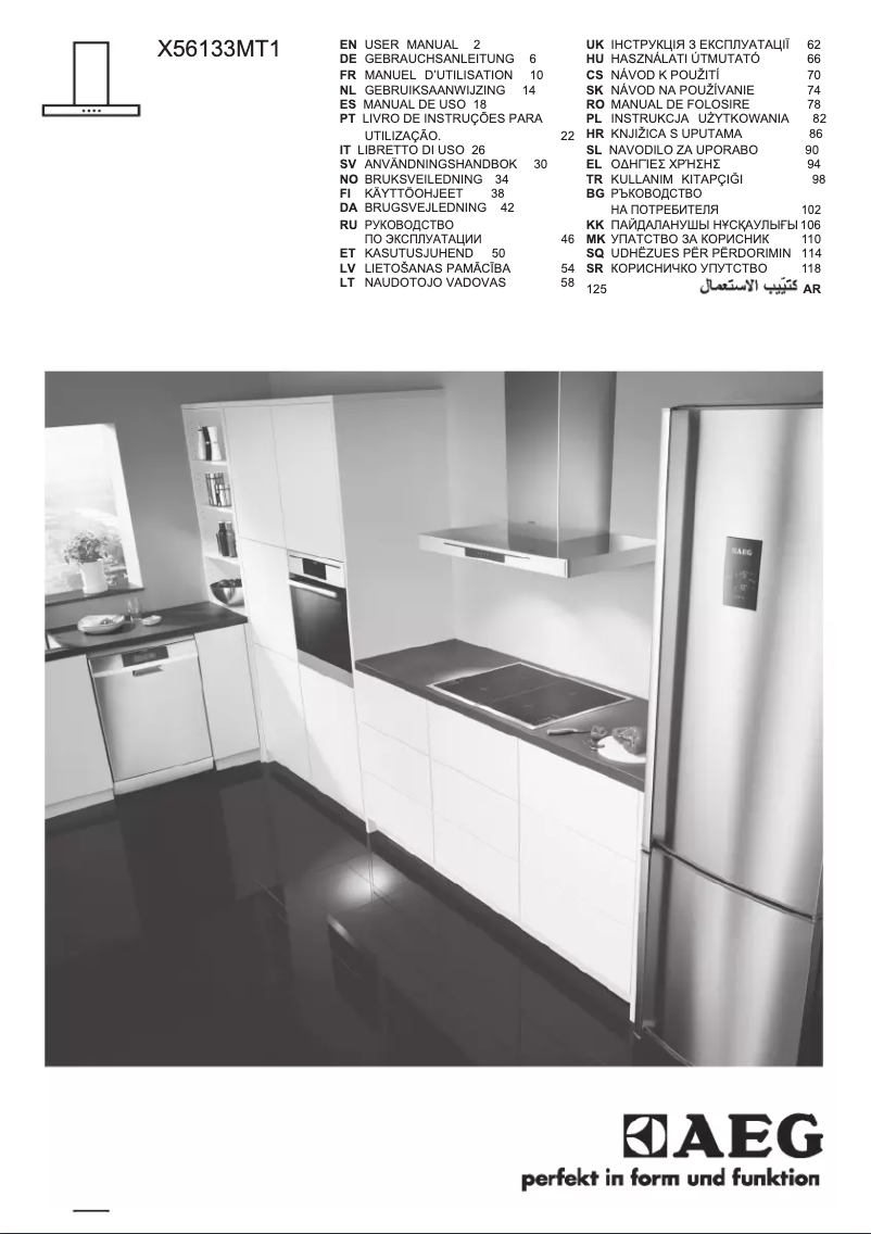 Page n°1 - Manuel utilisateur AEG X56133MT1