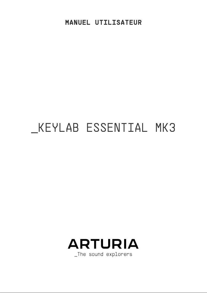 Image de la première page du manuel de l'appareil KeyLab Essential 61 mk3