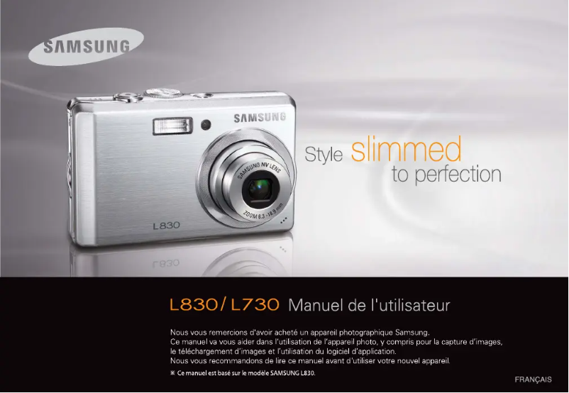Image de la première page du manuel de l'appareil L730