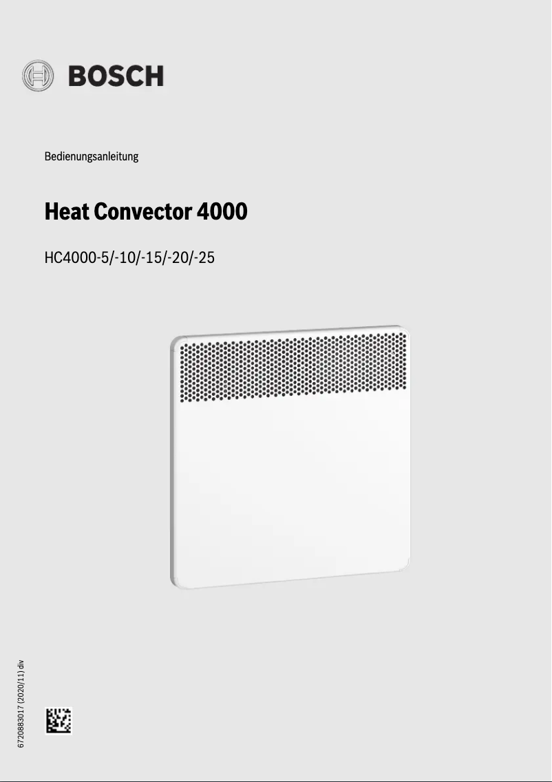 Page 1 de la notice Manuel utilisateur Bosch HC-4000-5