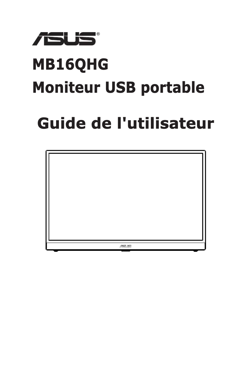 Image de la première page du manuel de l'appareil ZenScreen MB16QHG