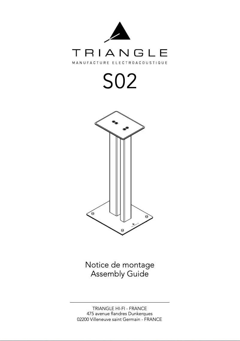 Page n°1 - Manuel utilisateur Triangle S02