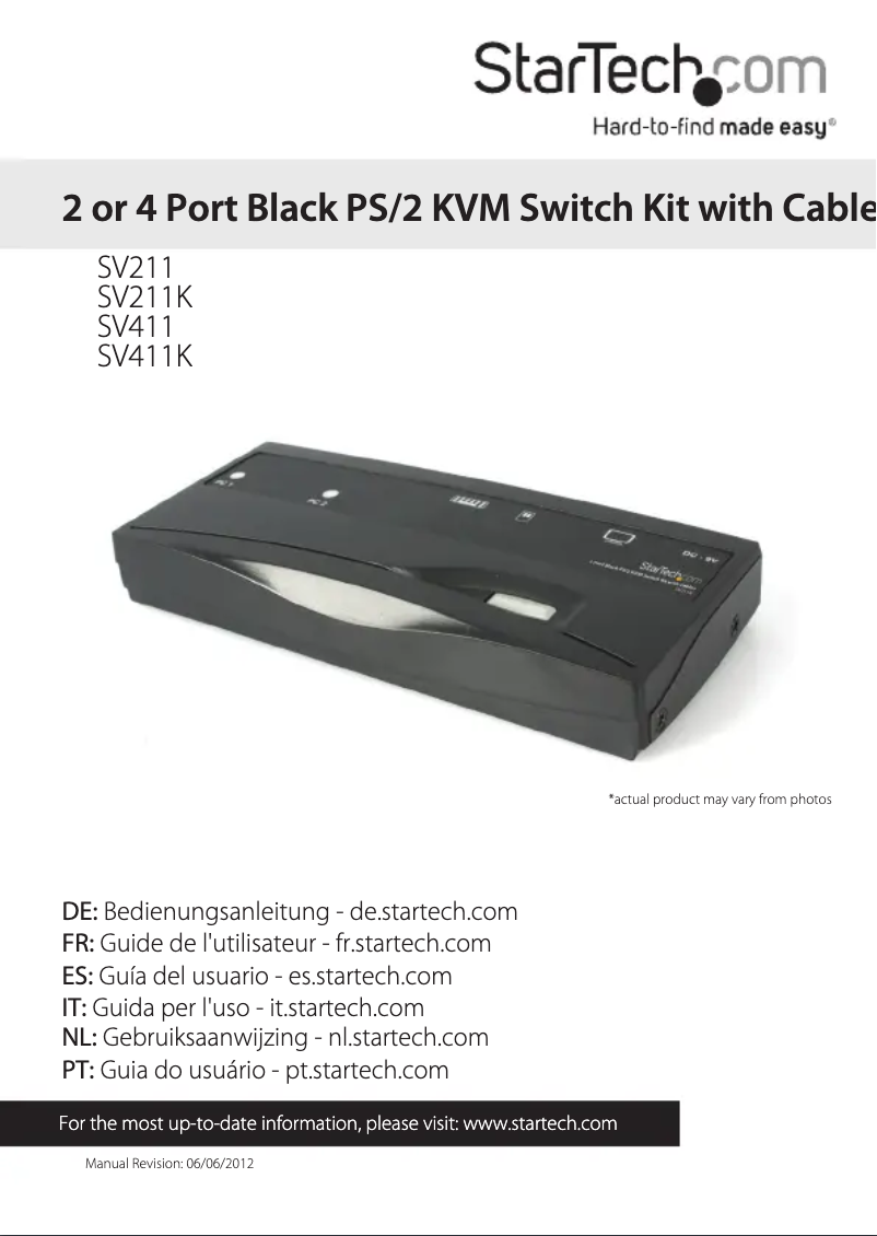 Page n°1 - Manuel utilisateur StarTech.com SV411K