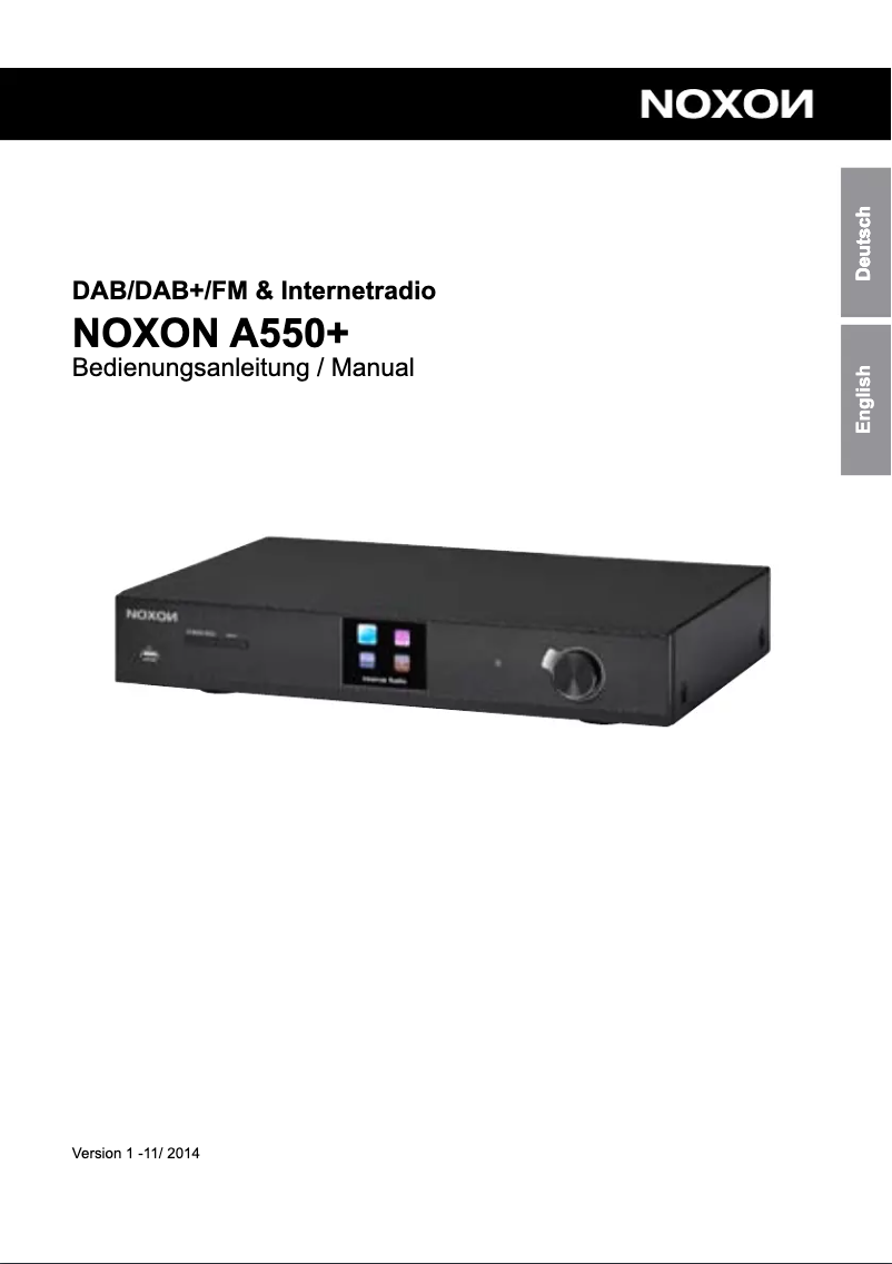 Página 1 del manual Manual de usuario Noxon A550 plus