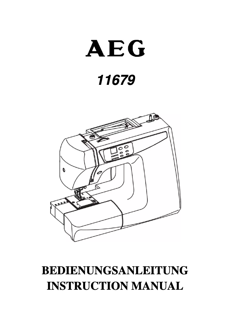 Page n°1 - Manuel utilisateur AEG 11679