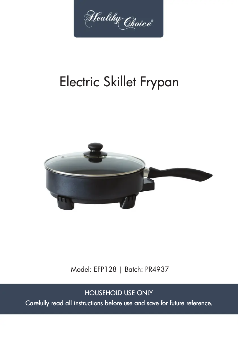 Page n°1 - Manuel utilisateur Healthy Choice EFP128