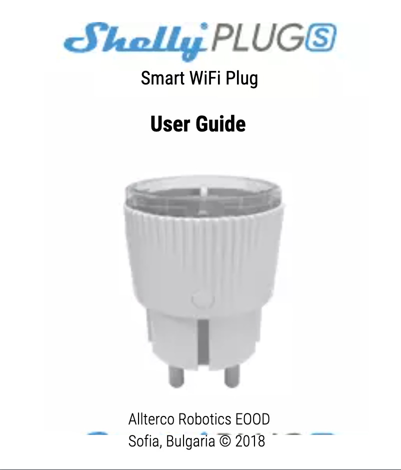 Page n°1 - Manuel utilisateur Shelly Plug S