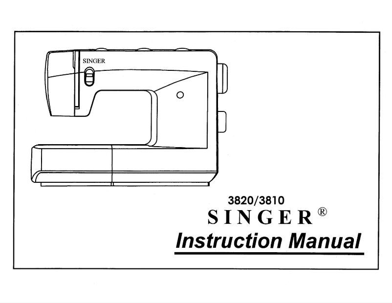 Page 1 de la notice Manuel utilisateur Singer 3820