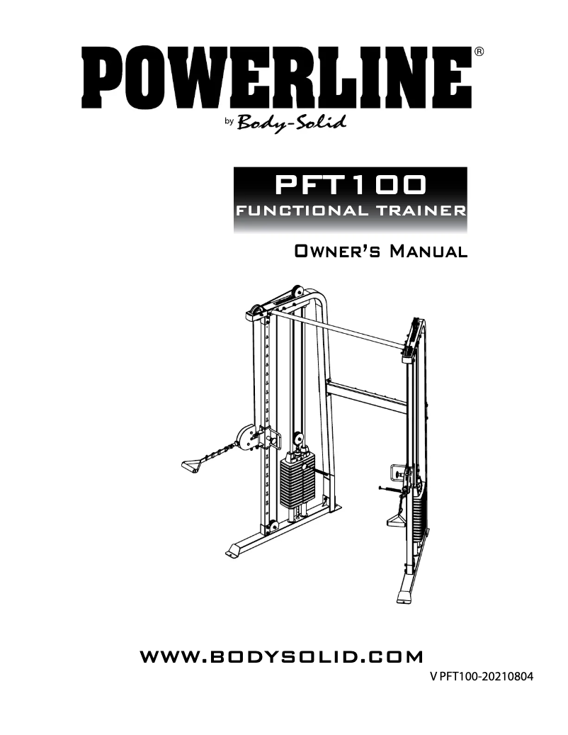 Page 1 de la notice Manuel utilisateur Body-Solid Powerline PFT100