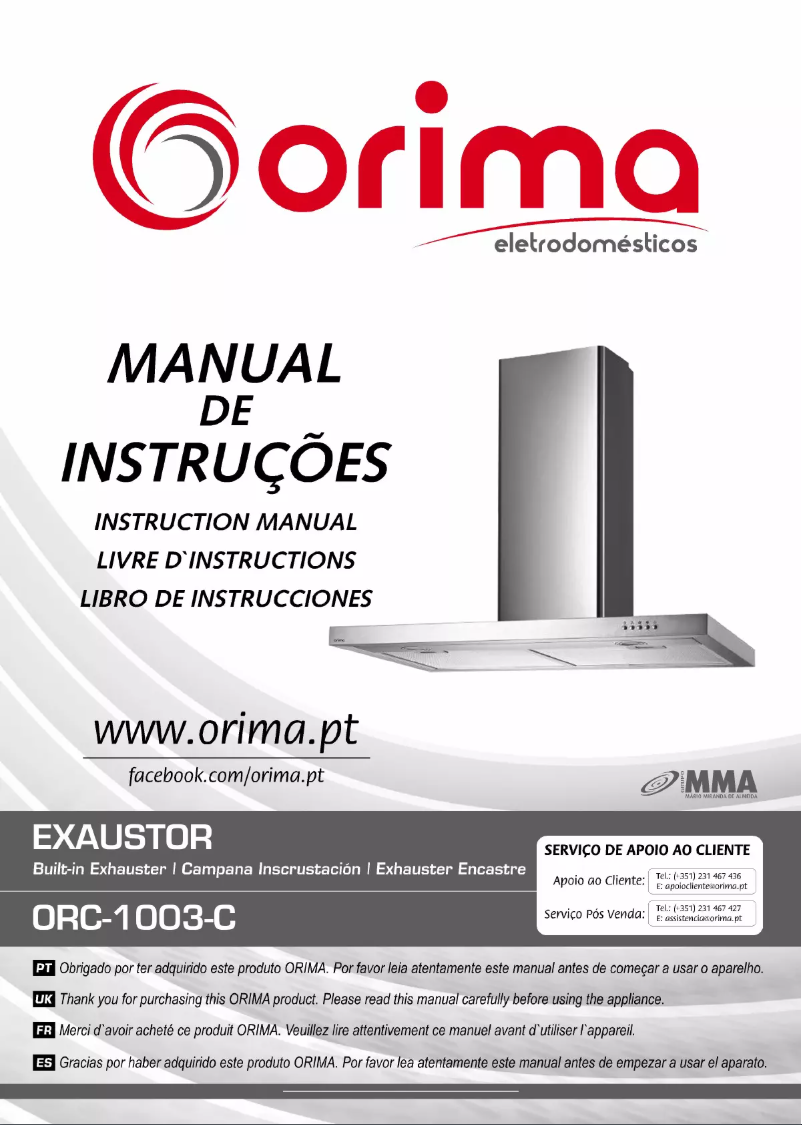 Page 1 de la notice Manuel utilisateur Orima ORC 1003 C