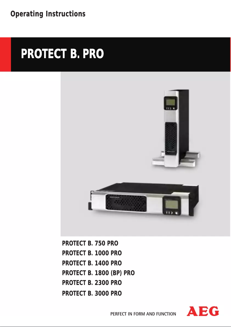 Página 1 del manual Manual de usuario AEG Protect B.750 PRO