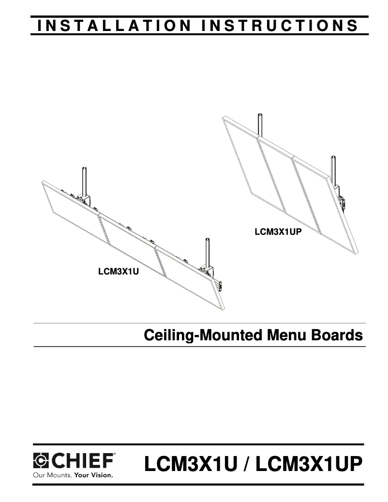 Imagen de la primera página del manual del dispositivo FUSION LCM3X1U