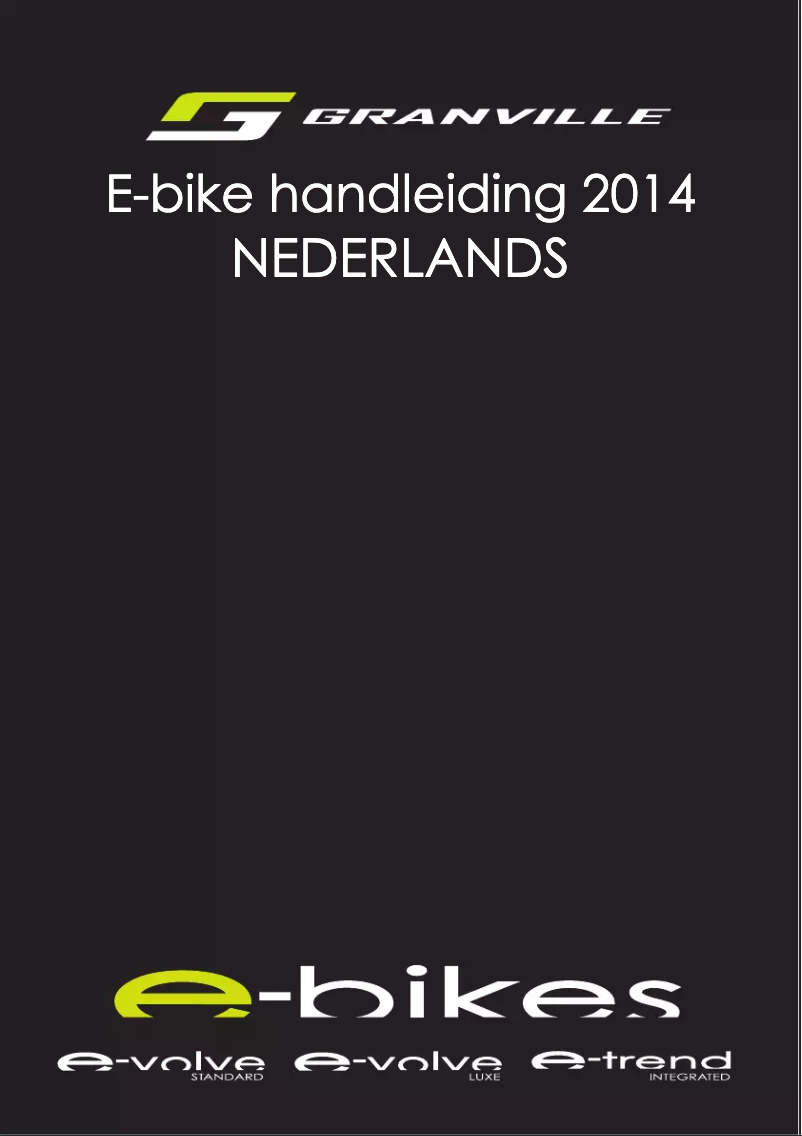 Page 1 de la notice Manuel utilisateur Granville E-volve Nexus-5 Rigid