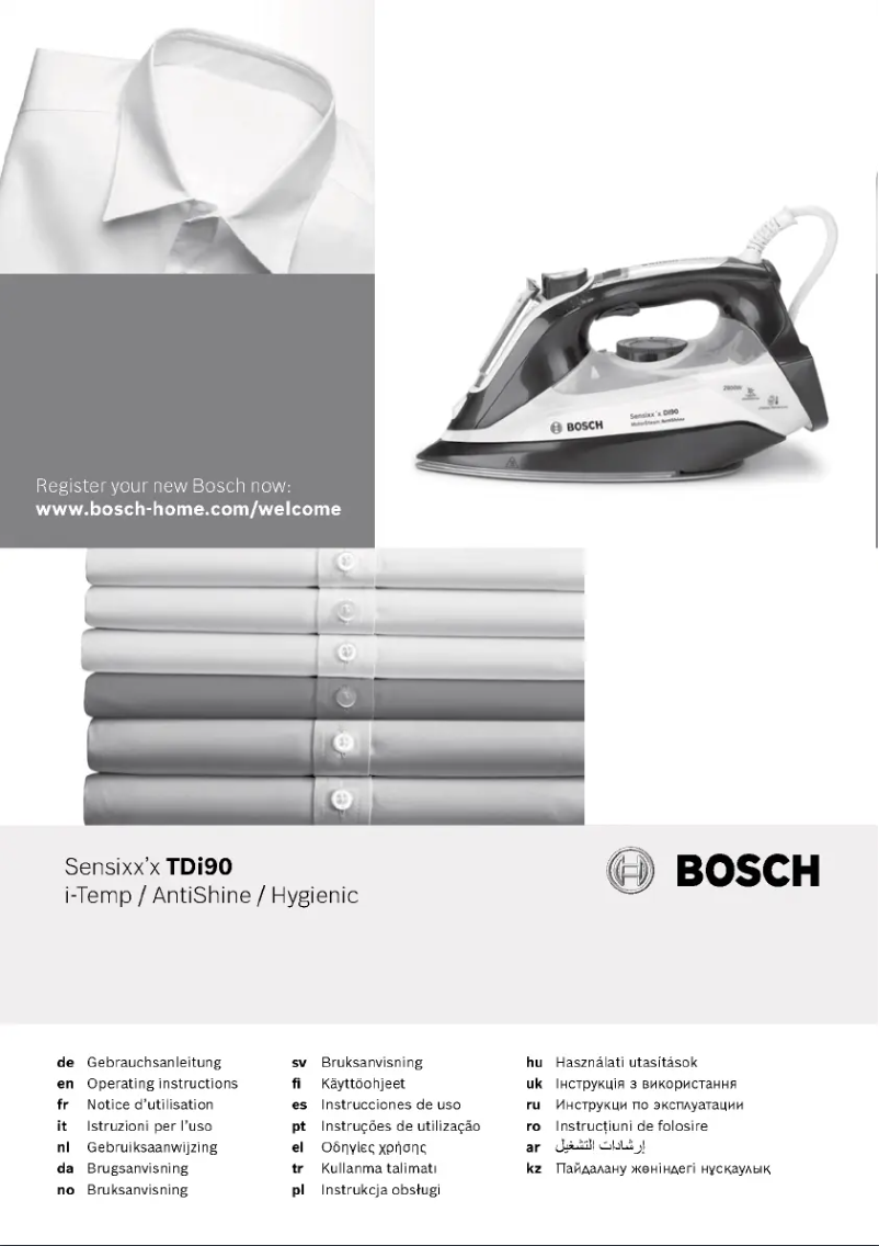 Página 1 del manual Manual de usuario Bosch Sensixx'x DI90 MotorSteam ProEnergy TDI902431E
