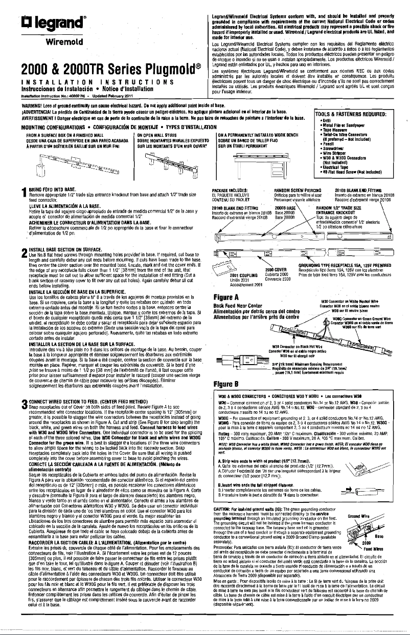 Page 1 de la notice Manuel utilisateur Legrand PMTR2B306