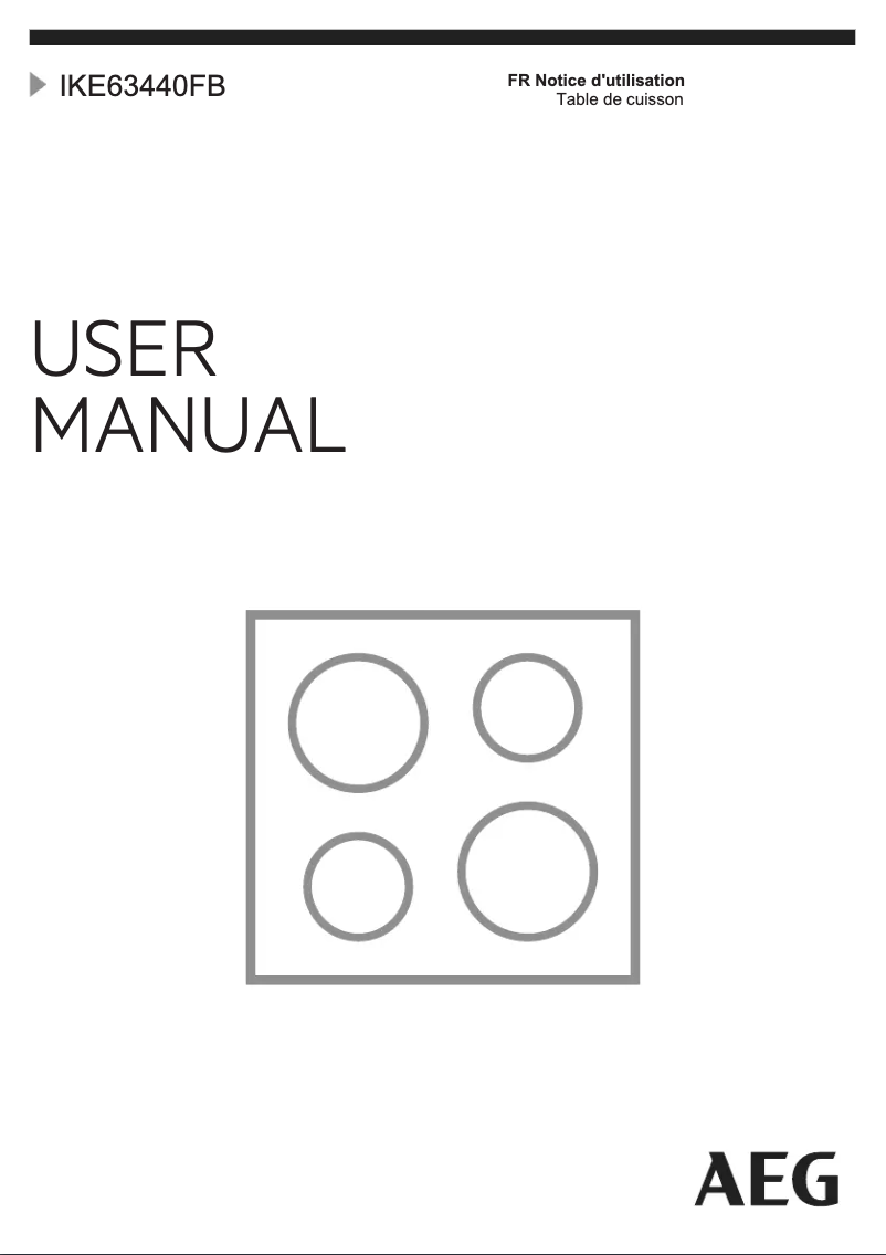 Página 1 del manual Manual de usuario AEG IKE63440FB