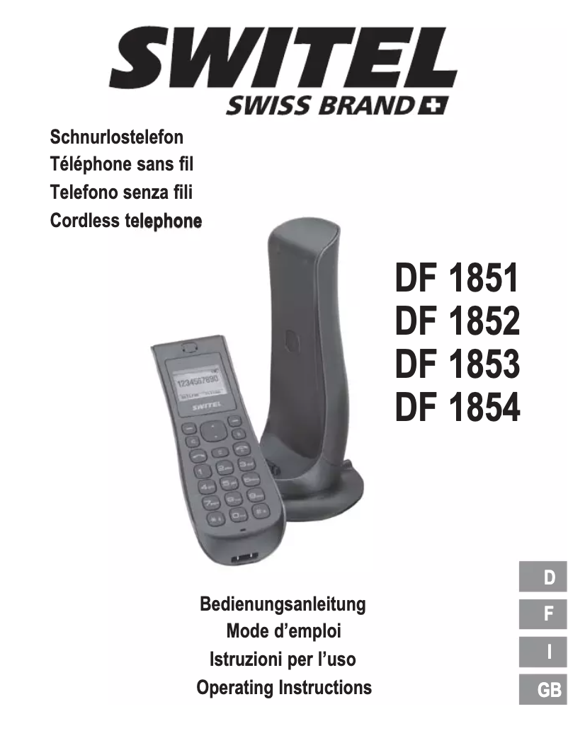 Image de la première page du manuel de l'appareil DF1851