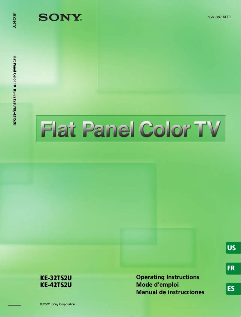 Page 1 de la notice Manuel utilisateur Sony KE-32TS2U