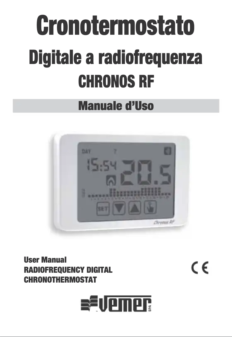 Page n°1 - Manuel utilisateur Vemer Chronos RF