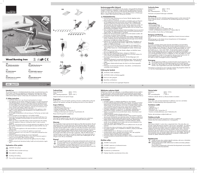 Page n°1 - Manuel utilisateur Crelando IAN 278079