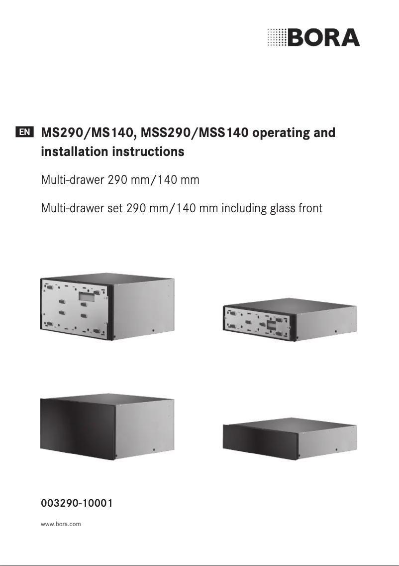 Page 1 de la notice Manuel utilisateur BORA MS290