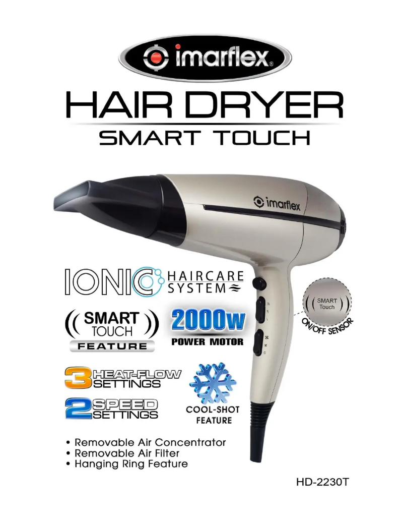 Page 1 de la notice Manuel utilisateur Imarflex HD-2230T