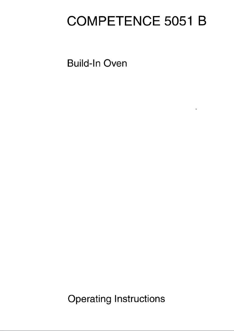 Page 1 de la notice Manuel utilisateur AEG Competence 5051 B-ew