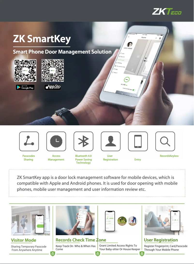 Página 1 del manual Ficha técnica ZKTeco ZK SmartKey