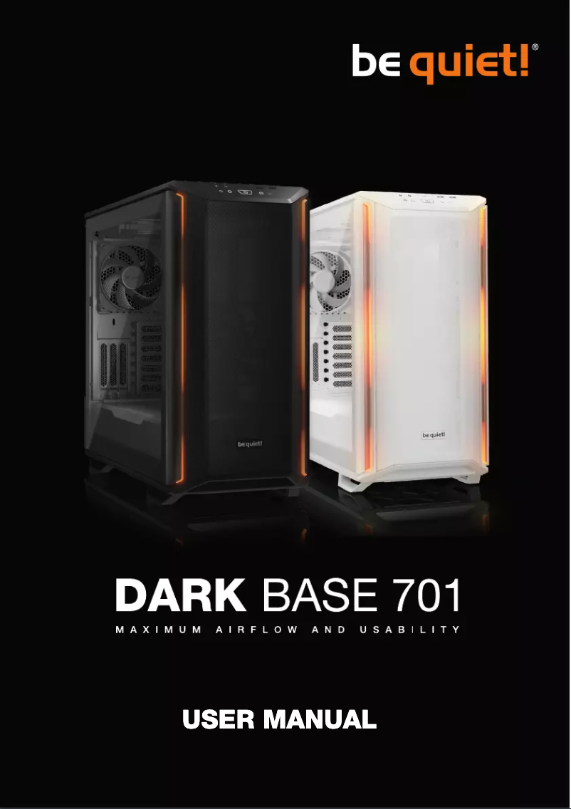 Page 1 de la notice Manuel utilisateur Be Quiet! Dark Base 701