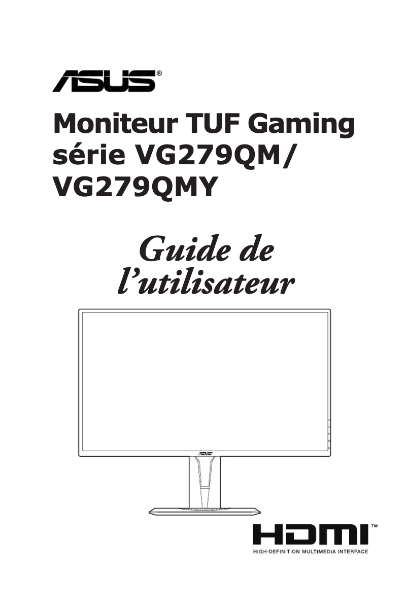 Page 1 de la notice Manuel utilisateur Asus TUF Gaming VG279QMY