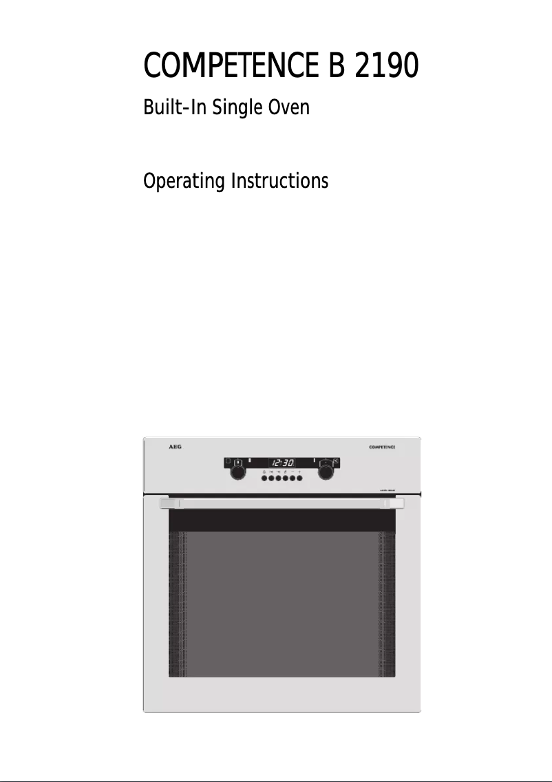 Page 1 de la notice Manuel utilisateur AEG Competence B2190G