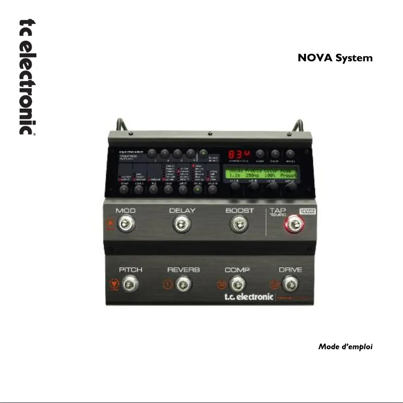 Page n°1 - Manuel utilisateur TC Electronic Nova System