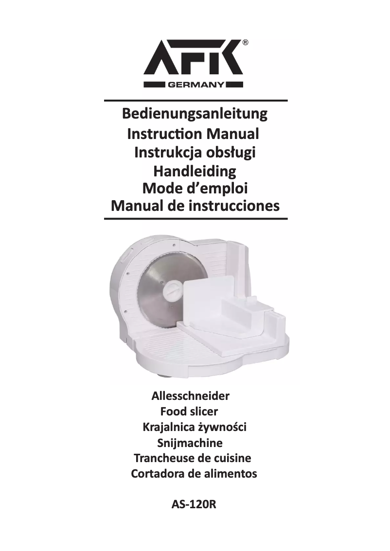 Image de la première page du manuel de l'appareil AS-120R