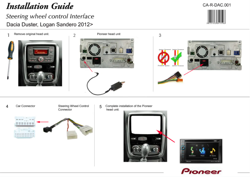 Page n°1 - Manuel utilisateur Pioneer CA-R-DAC.001