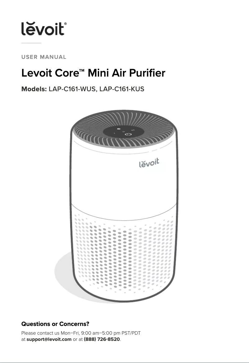 Page n°1 - Manuel utilisateur Levoit Core Mini