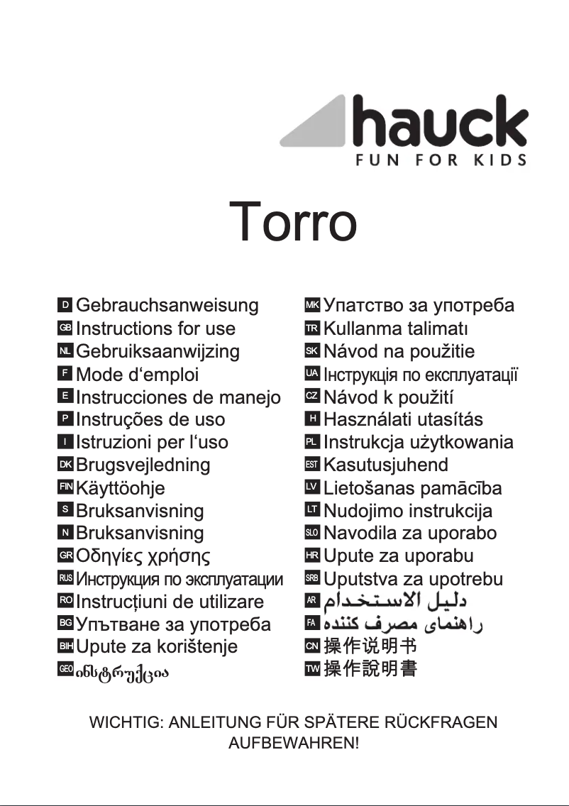 Página 1 del manual Manual de usuario Hauck Torro