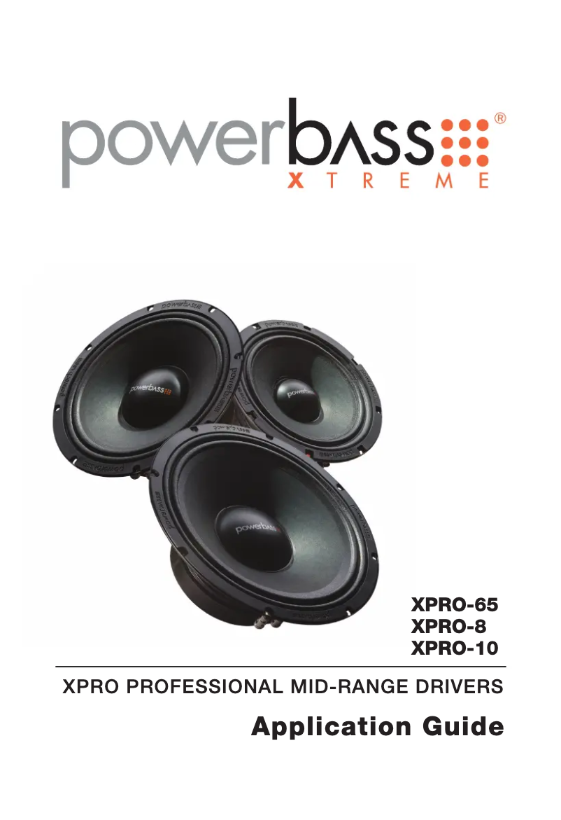Page n°1 - Manuel utilisateur PowerBass XPRO-10