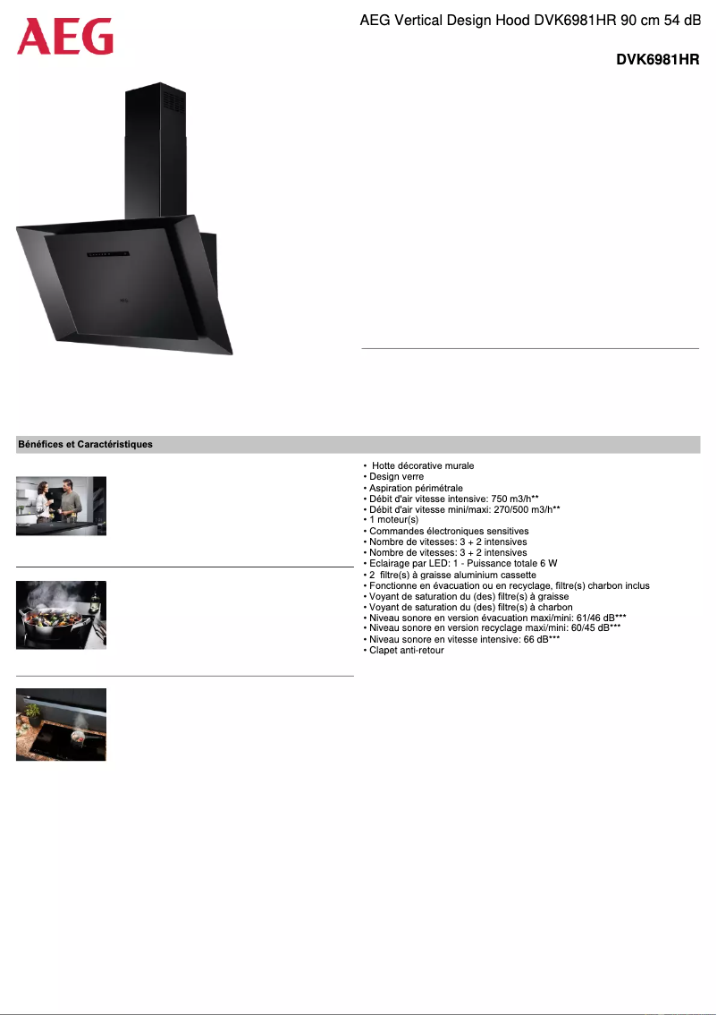 Página 1 del manual Ficha técnica AEG DVK6981HR