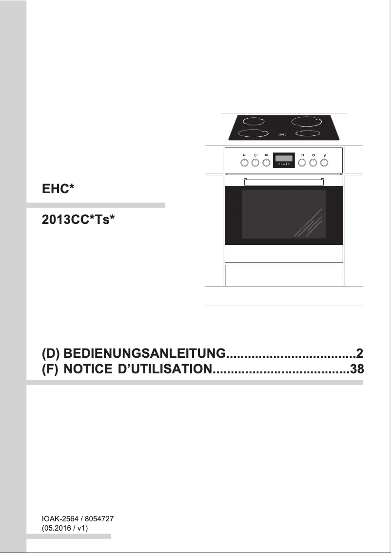 Page n°1 - Manuel utilisateur Amica EHC 12750 E