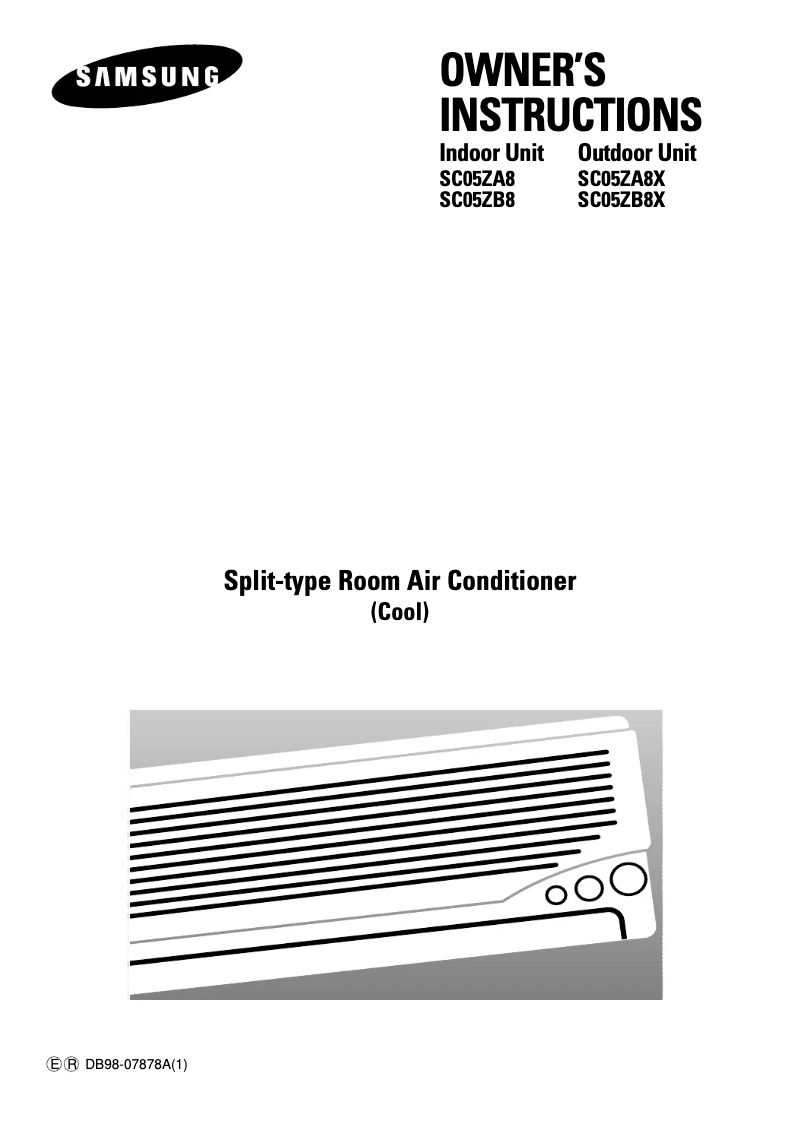 Page 1 de la notice Manuel utilisateur Samsung SC05ZA8X