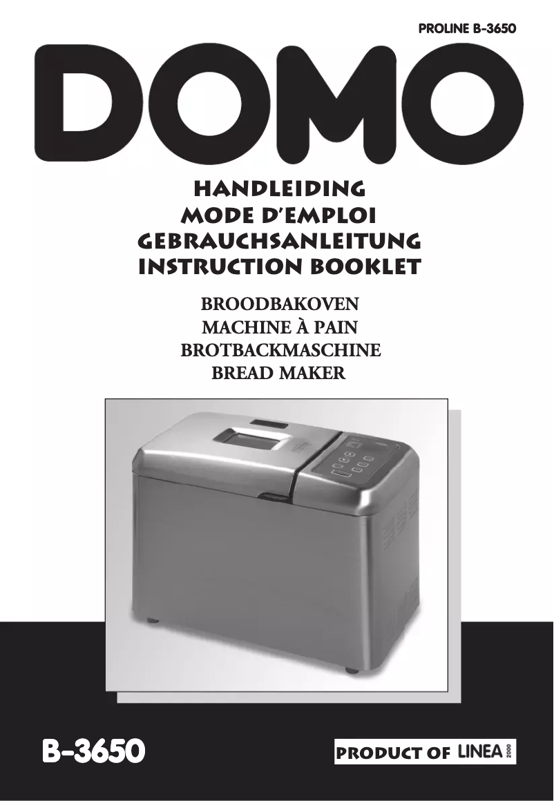 Page 1 de la notice Manuel utilisateur Domo B3650