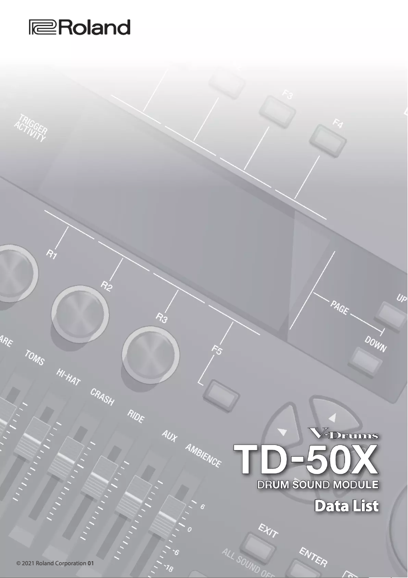 Image de la première page du manuel de l'appareil TD-50X